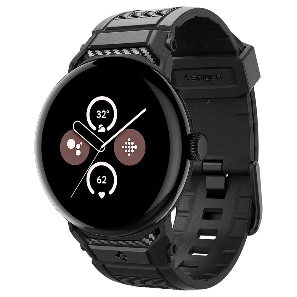 Curea Spigen Rugged pentru Google Pixel Watch 45mm Series, Neagra AMP07600