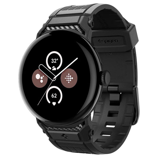 Curea Spigen Rugged pentru Google Pixel Watch 45mm Series, Neagra AMP07600