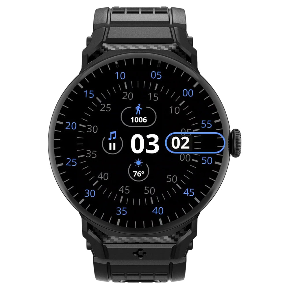 Curea Spigen Rugged pentru Google Pixel Watch 45mm Series, Neagra AMP07600