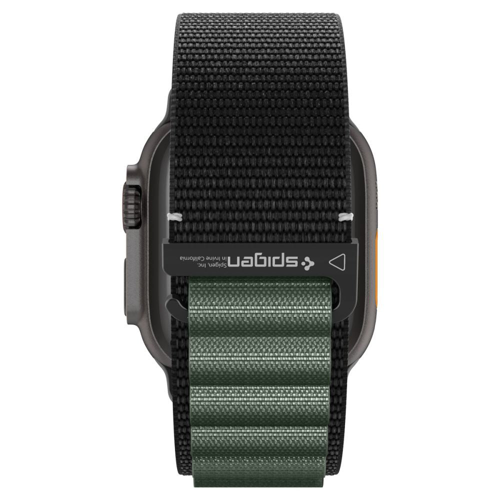 Curea Spigen WBF1 pentru Apple Watch 49mm / 46mm / 45mm / 44mm Series, Neagra Verde