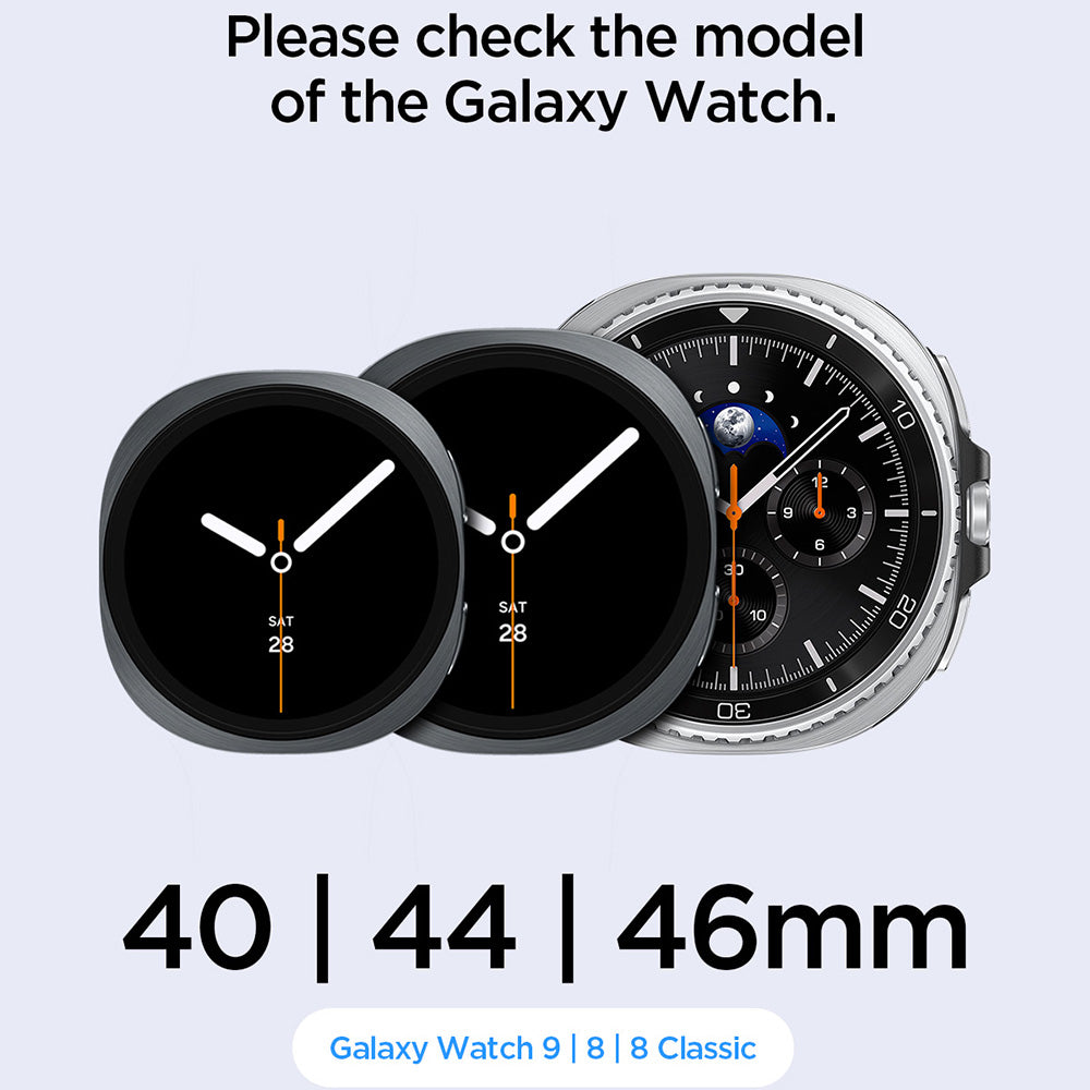Curea Spigen WBF1 pentru  Samsung Galaxy Watch9 / Watch8 / Watch8 Classic Series, Neagra AMP11607