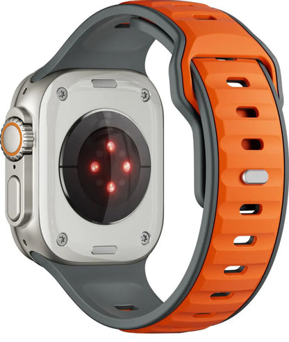 Curea Tech-Protect Iconband Line pentru Apple Watch 49mm / 46mm / 45mm / 44mm Series, Gri Portocalie