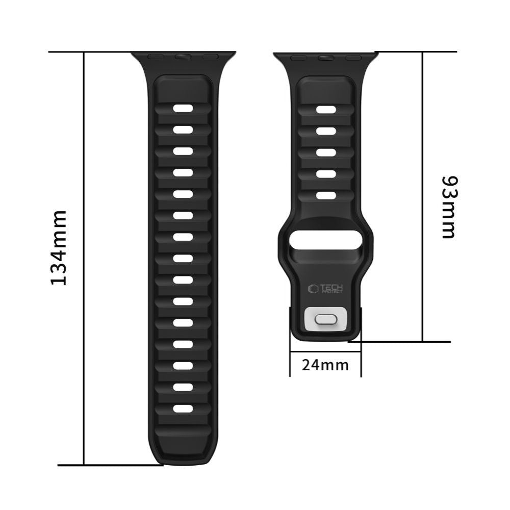 Curea Tech-Protect Iconband Line pentru Apple Watch 49mm / 46mm / 45mm / 44mm Series, Neagra