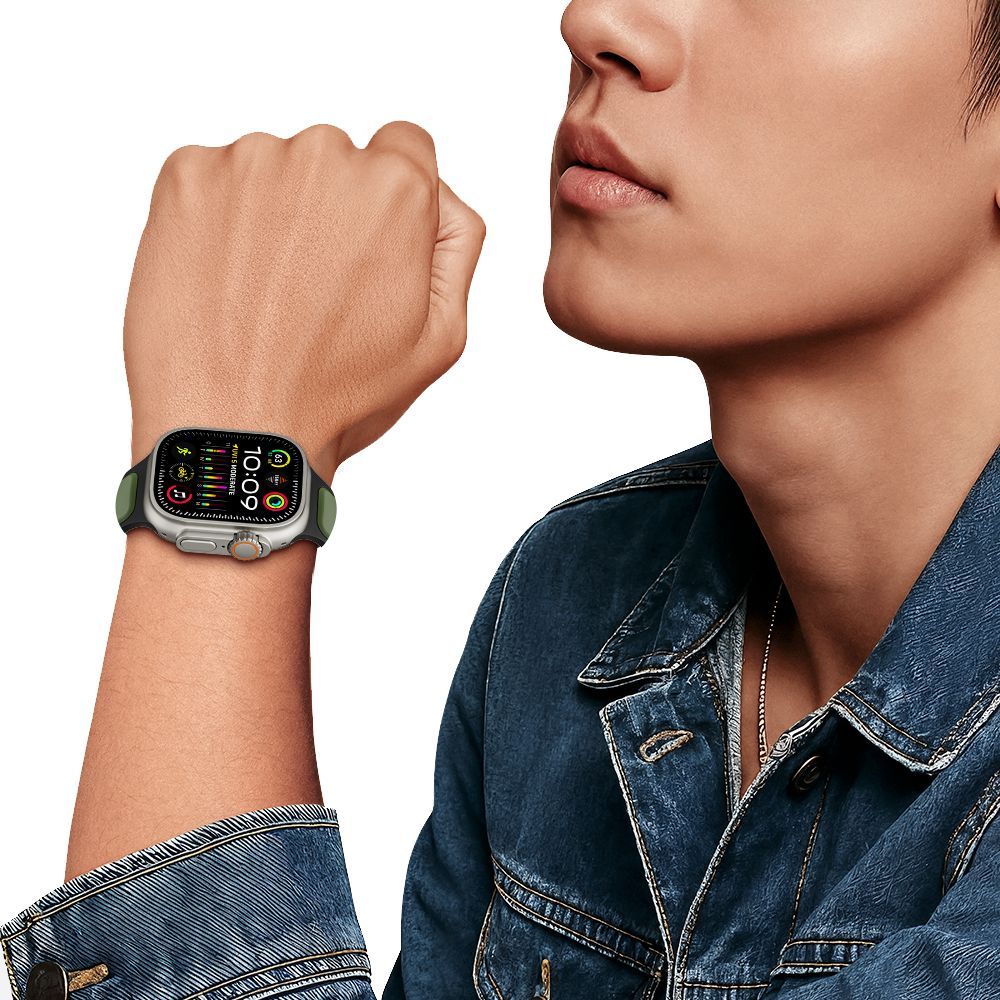 Curea Tech-Protect Iconband Line pentru Apple Watch 49mm / 46mm / 45mm / 44mm Series, Verde