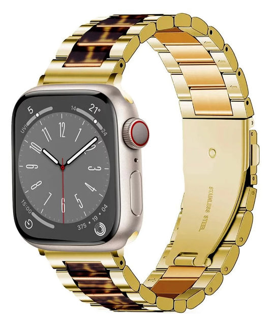 Curea Tech-Protect Modern Leopard pentru Apple Watch 42mm / 41mm / 40mm Series, Aurie