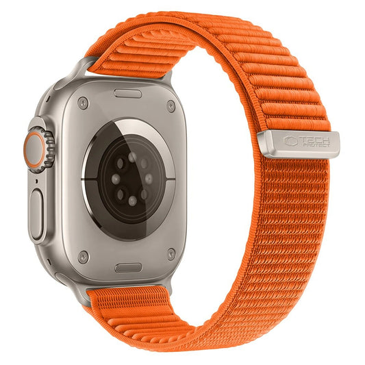 Curea Tech-Protect NylonLoop pentru Apple Watch 49mm / 46mm / 45mm / 44mm Series, Portocalie