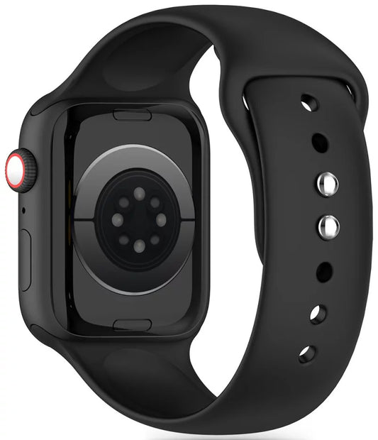 Curea Tech-Protect Silicone pentru Apple Watch 42mm / 41mm / 40mm Series, Neagra