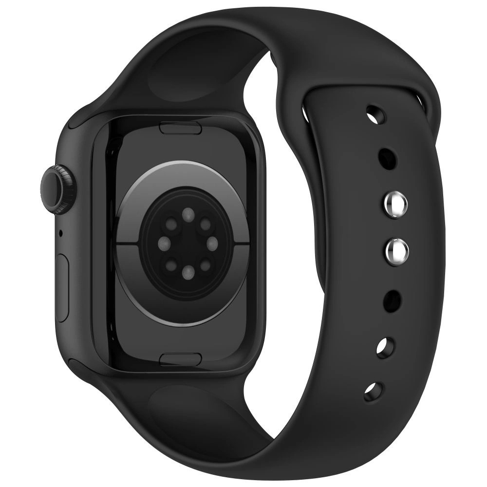 Curea Tech-Protect Silicone pentru Apple Watch 49mm / 46mm / 45mm / 44mm Series, Neagra