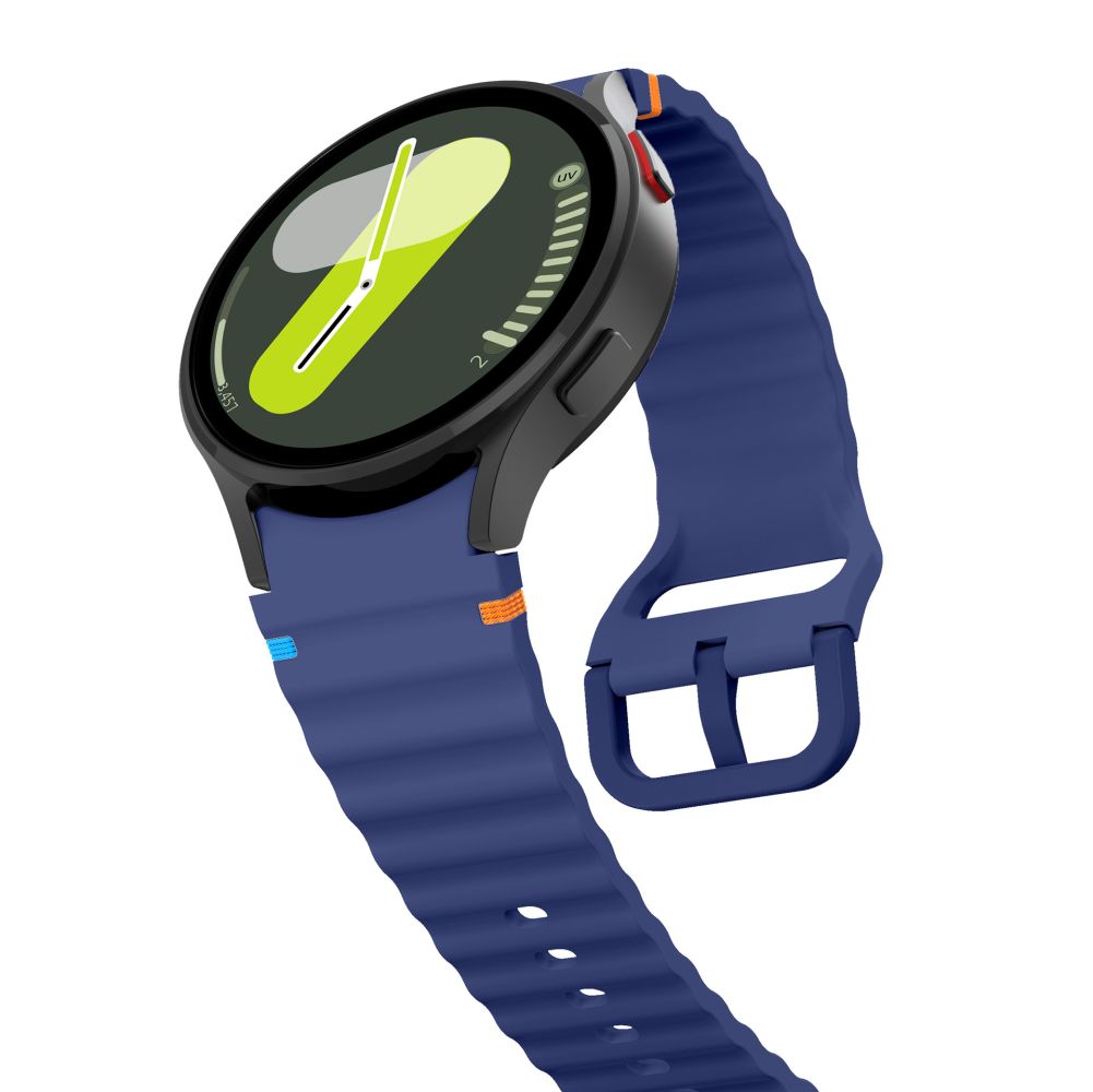 Curea Tech-Protect Silicone Sport pentru Samsung Galaxy Watch7 / Watch FE / Watch6 / Watch5 / Watch4 Series, Bleumarin