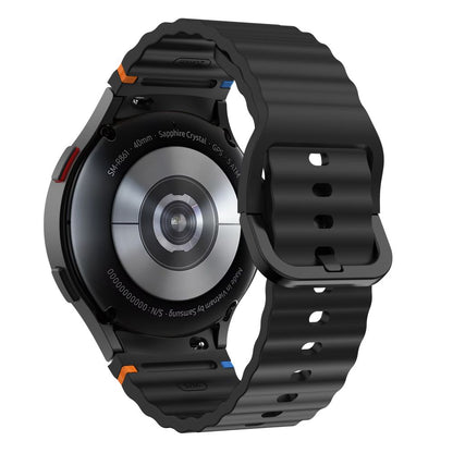 Curea Tech-Protect Silicone Sport pentru Samsung Galaxy Watch7 / Watch FE / Watch6 / Watch5 / Watch4 Series, Neagra
