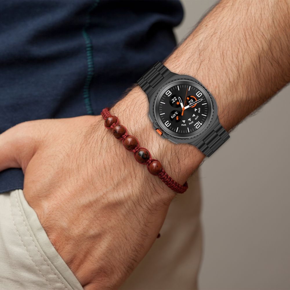 Curea Tech-Protect Stainless pentru Samsung Galaxy Watch8 / Watch8 Classic Series, Neagra