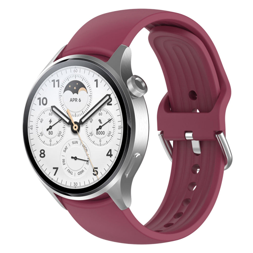 Curea Techsuit W003 pentru Huawei Watch / Xiaomi Watch Series, 22mm, Rosie Inchis