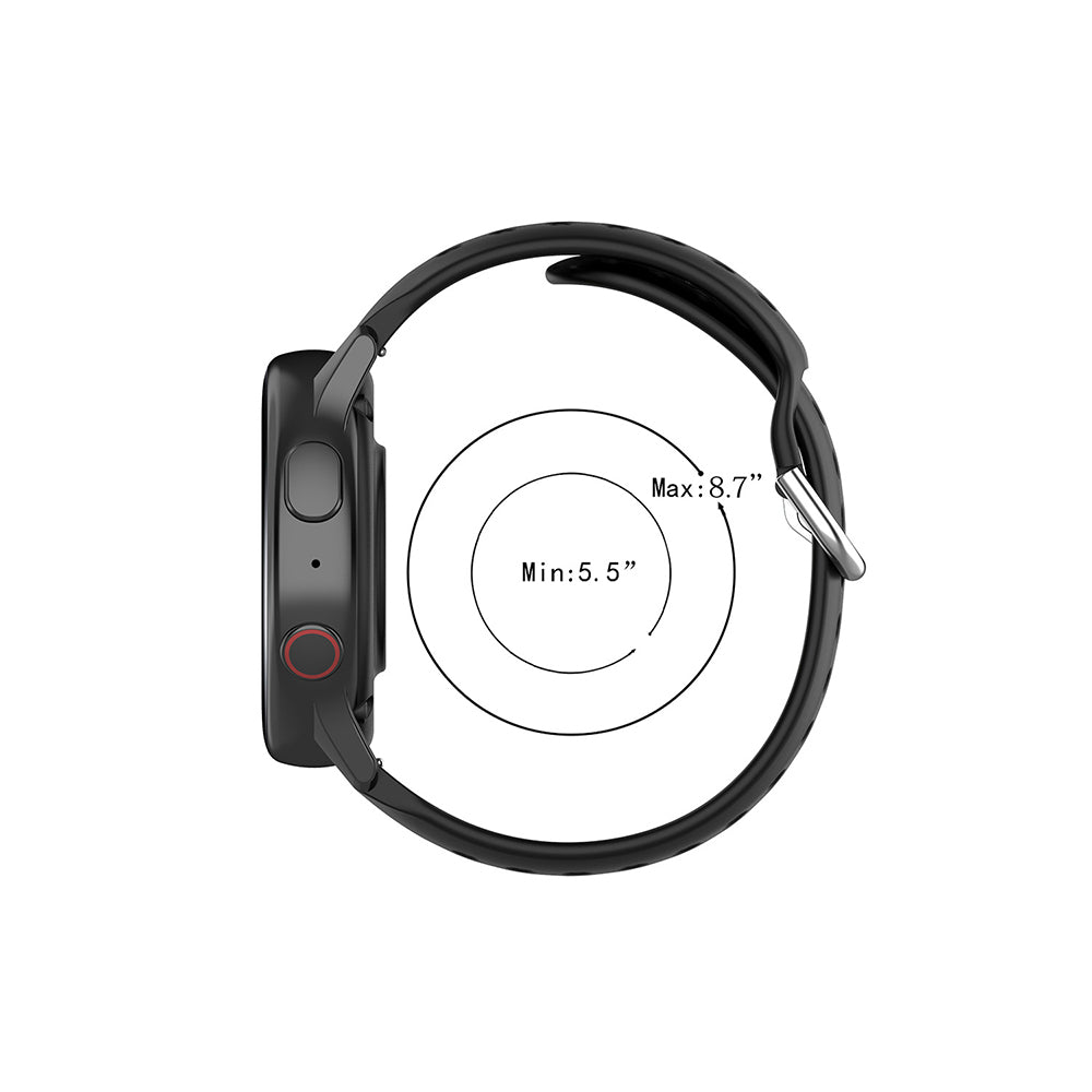 Curea Techsuit W004 pentru Samsung Galaxy Watch / Huawei Watch Series, 20mm, Neagra