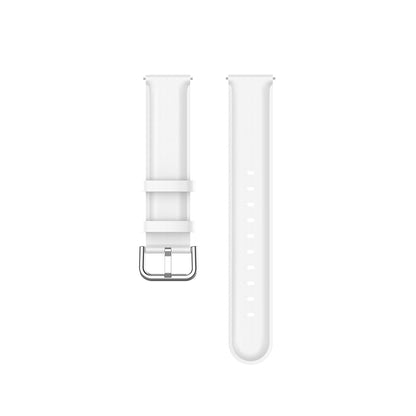 Curea Techsuit W007PU pentru Samsung Galaxy Watch / Huawei Watch Series, 20mm, Alba