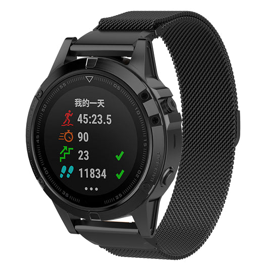 Curea Techsuit W009 pentru Garmin Instinct / Approach / Fenix Watch Series, 20mm, Neagra