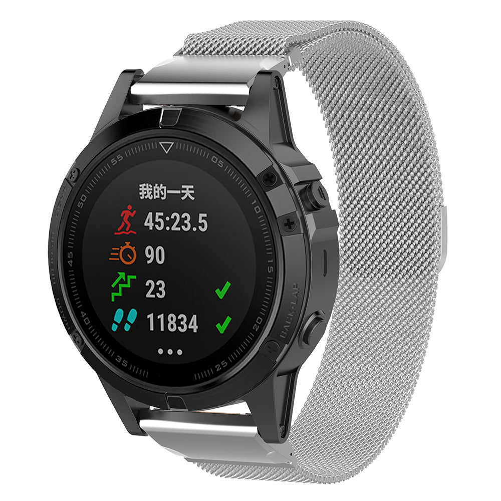 Curea Techsuit W009 pentru Garmin Watch Fenix Series, 26mm, Argintie