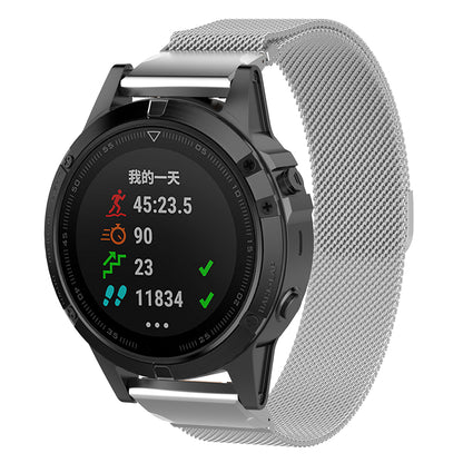 Curea Techsuit W009 pentru Garmin Watch Fenix Series, 26mm, Argintie