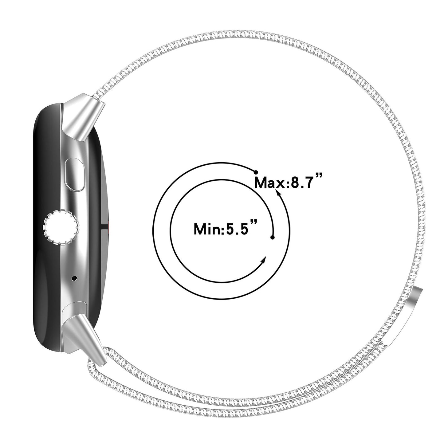 Curea Techsuit W009 pentru Google Pixel Watch 4 45mm, Argintie