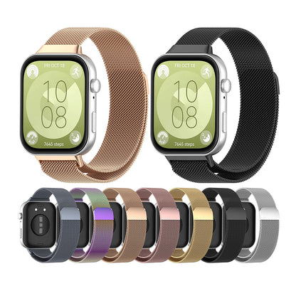 Curea Techsuit W009 pentru Huawei Watch Fit 4 Pro / Watch Fit 4 / Watch Fit 3, Roz Aurie