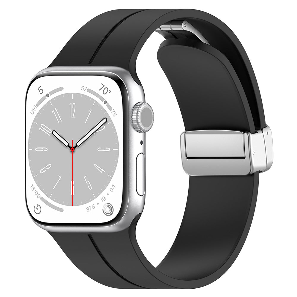 Curea Techsuit W011 pentru Apple Watch 49mm / 46mm / 45mm / 44mm / 42mm Series, Neagra