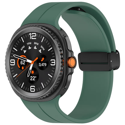 Curea Techsuit W011 pentru Samsung Galaxy Watch 8 Classic / Watch8 44mm / Watch 8 40mm, Verde Inchis