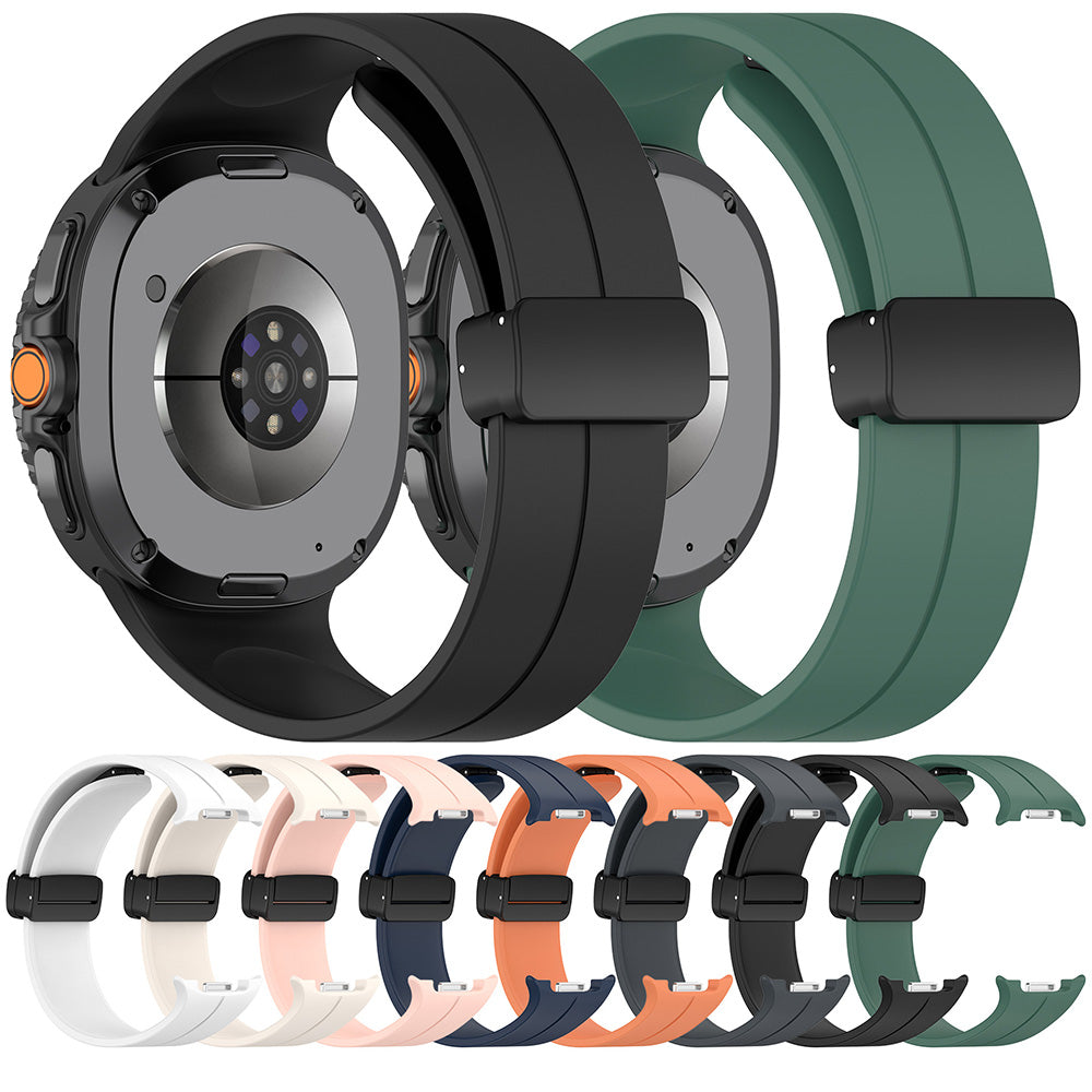 Curea Techsuit W011 pentru Samsung Galaxy Watch 8 Classic / Watch8 44mm / Watch 8 40mm, Verde Inchis