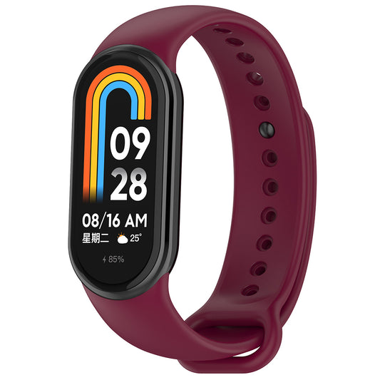 Curea Techsuit W014 pentru Xiaomi Smart Band 9 / 8, Rosie Inchis