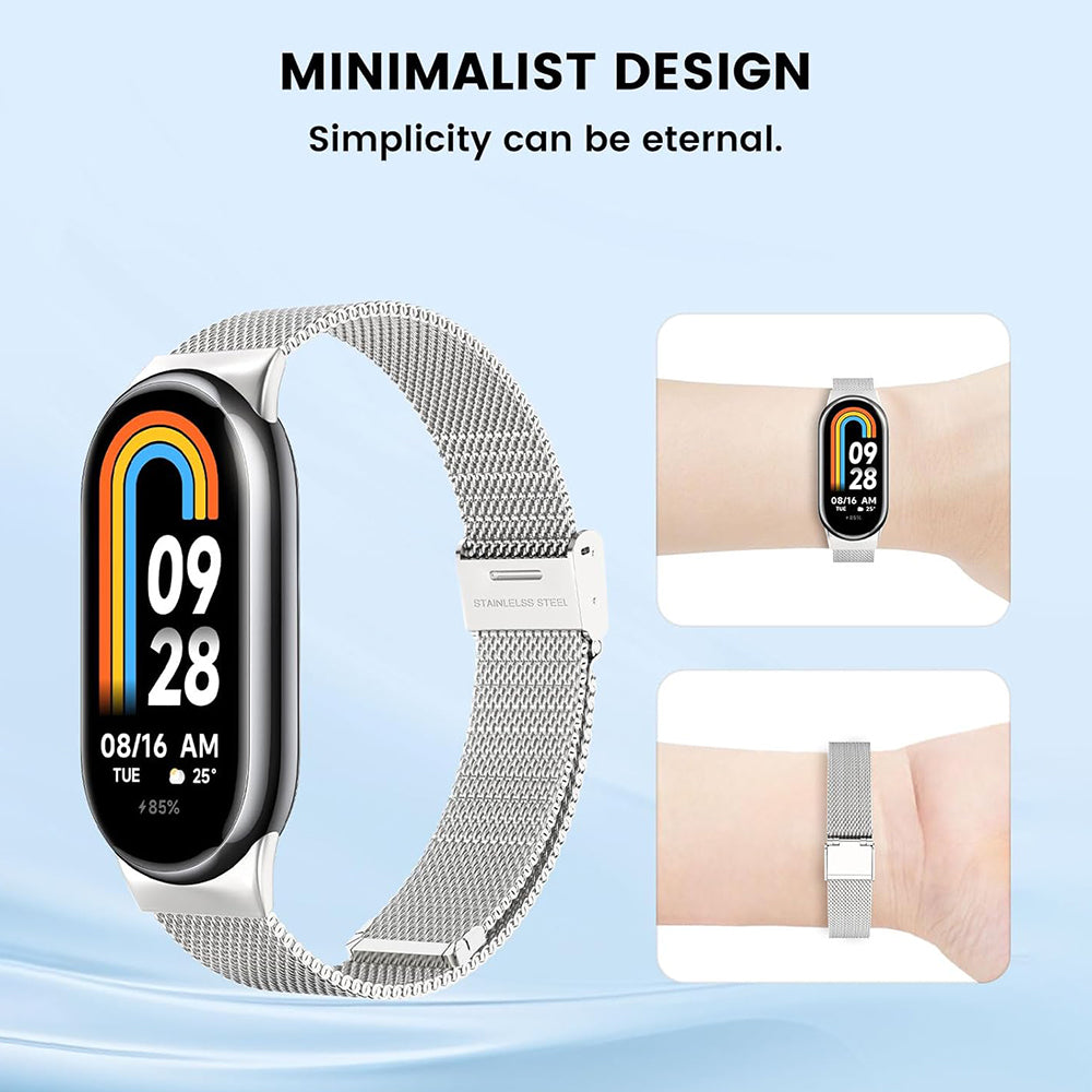Curea Techsuit W022 pentru Xiaomi Smart Band 9 / 8, 15mm, Aurie