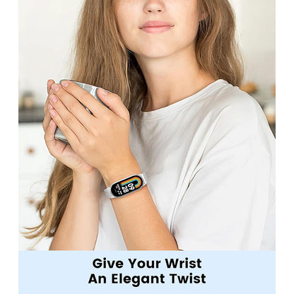 Curea Techsuit W022 pentru Xiaomi Smart Band 9 / 8, 15mm, Aurie