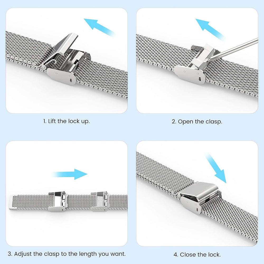 Curea Techsuit W022 pentru Xiaomi Smart Band 9 / 8, 15mm, Aurie