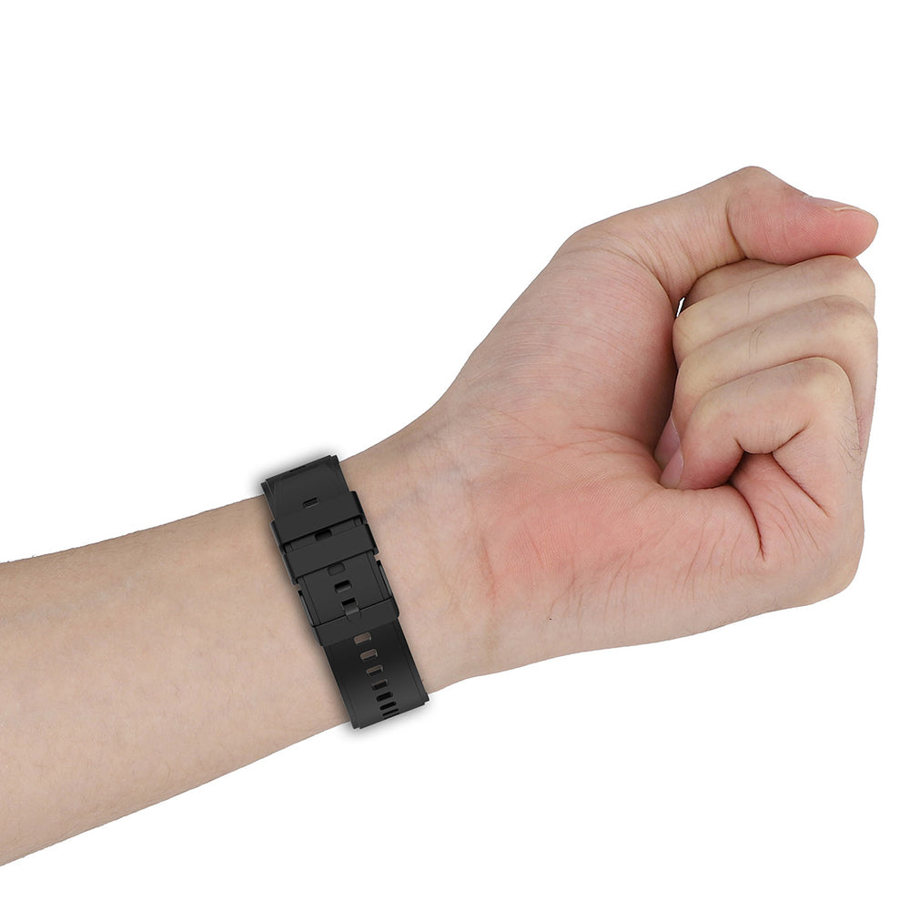 Curea Techsuit W026 pentru Huawei Watch / Xiaomi Watch Series, 22mm, Albastra Inchis