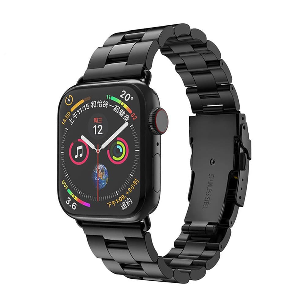 Curea Techsuit W036 pentru Apple Watch 42mm / 41mm / 40mm / 38mm Series, Neagra