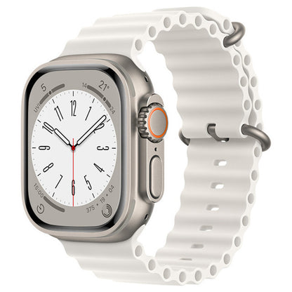 Curea Techsuit W038 pentru Apple Watch 49mm / 46mm / 45mm / 44mm / 42mm Series, Alba
