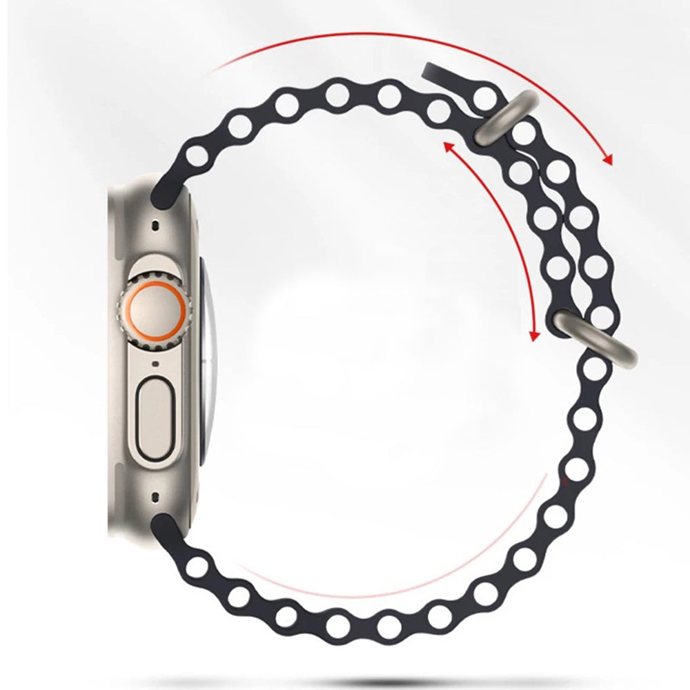 Curea Techsuit W038 pentru Apple Watch 49mm / 46mm / 45mm / 44mm / 42mm Series, Bleumarin