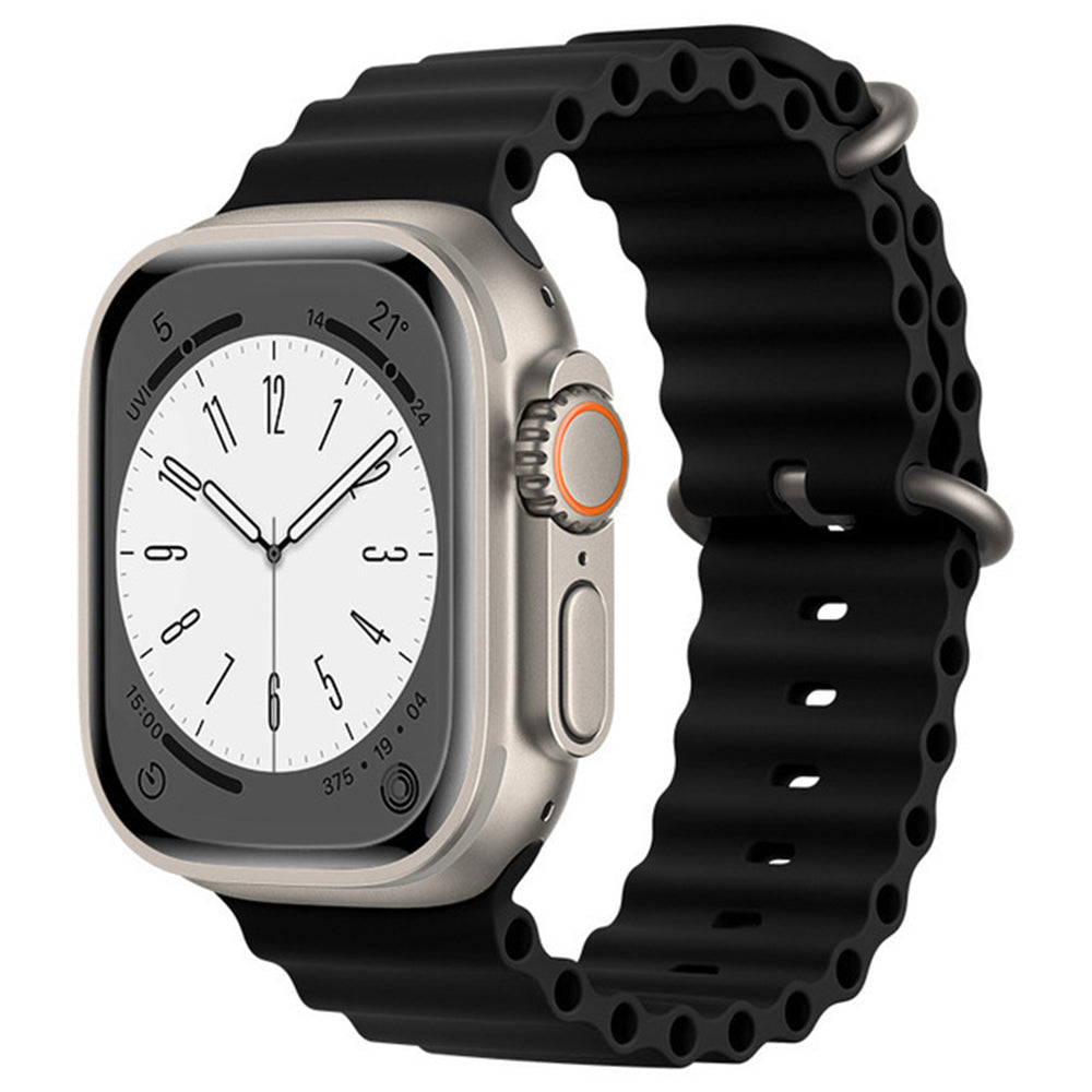 Curea Techsuit W038 pentru Apple Watch 49mm / 46mm / 45mm / 44mm / 42mm Series, Neagra