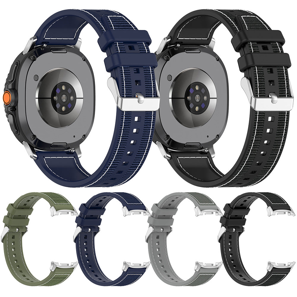 Curea Techsuit W051 pentru Samsung Galaxy Watch 8 Classic / Watch8 44mm / Watch 8 40mm, Albastra Inchis