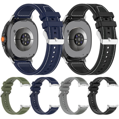 Curea Techsuit W051 pentru Samsung Galaxy Watch 8 Classic / Watch8 44mm / Watch 8 40mm, Neagra