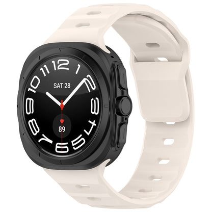 Curea Techsuit W055 pentru Samsung Galaxy Watch Ultra, Bej