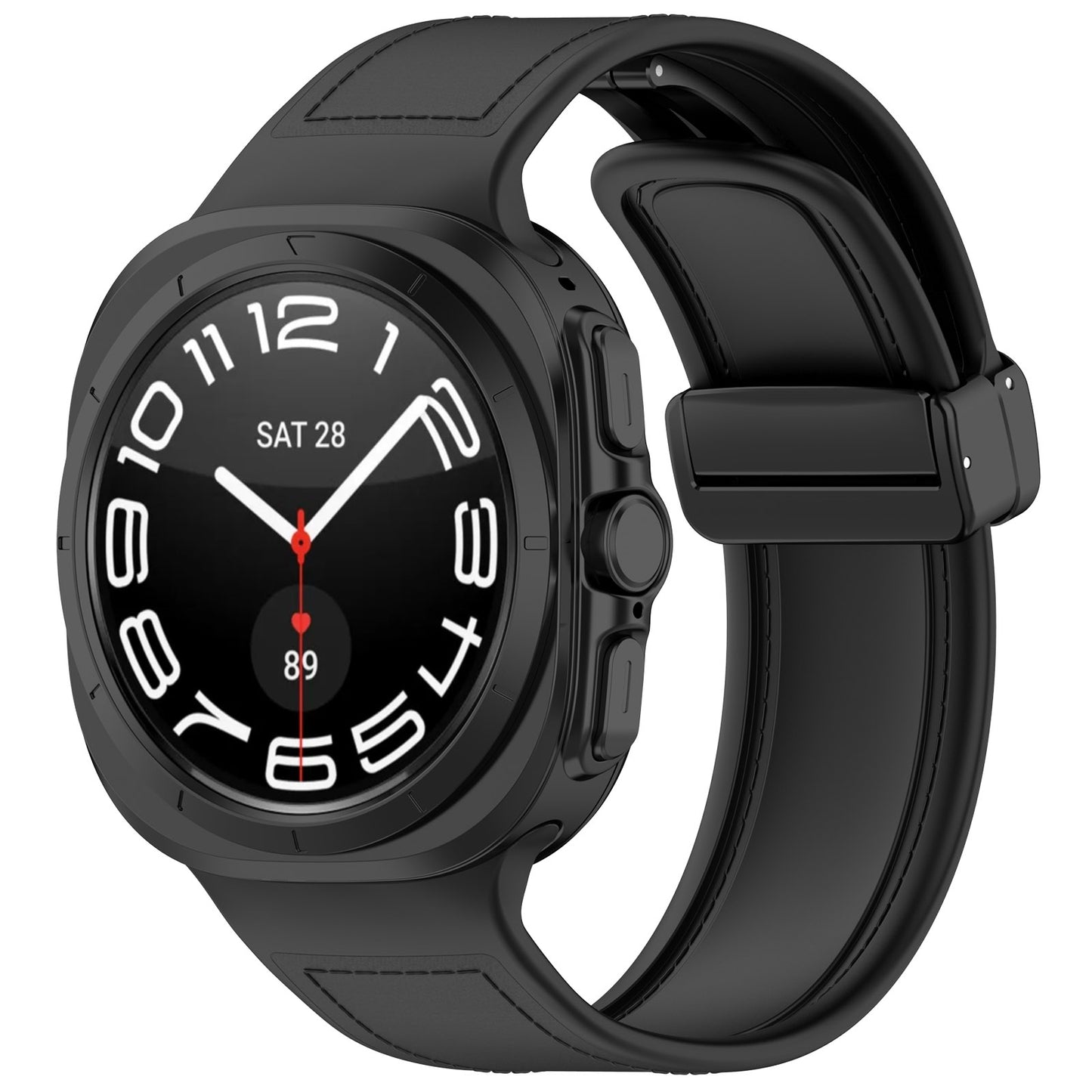 Curea Techsuit W056 pentru Samsung Galaxy Watch Ultra, Neagra