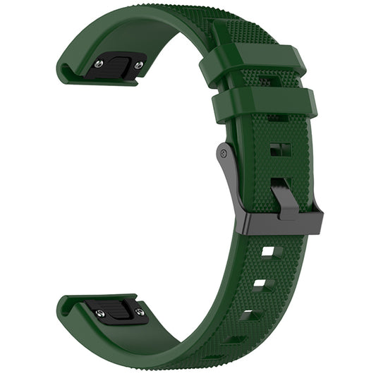 Curea Techsuit W058 pentru Garmin Watch Fenix / Forerunner Series, 22mm, Verde Inchis