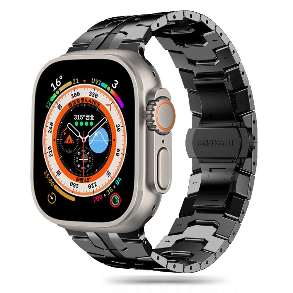 Curea Techsuit W063 pentru Apple Watch 49mm / 46mm / 45mm / 44mm / 42mm Series, Neagra