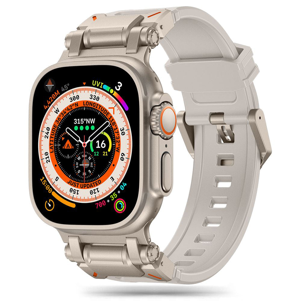 Curea Techsuit W064 pentru Apple Watch 49mm / 46mm / 45mm / 44mm / 42mm Series, Argintie