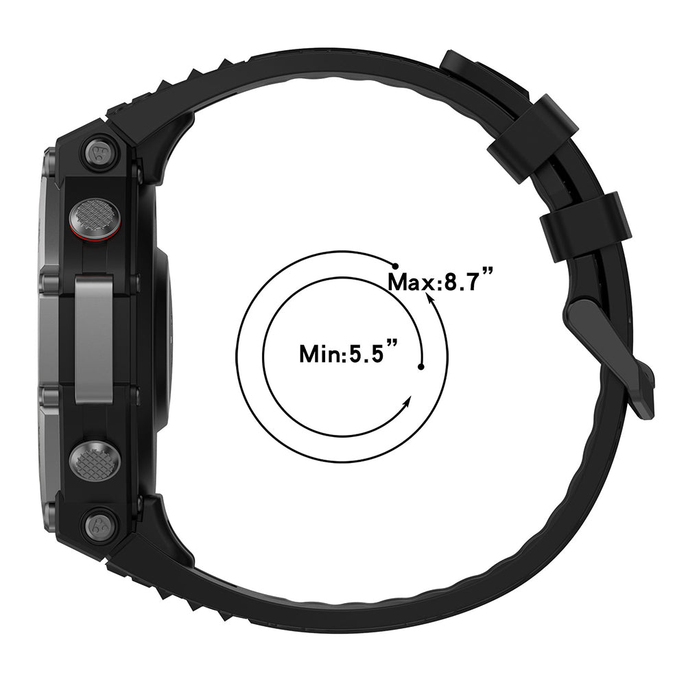 Curea Techsuit W067 pentru Amazfit T-Rex 3, Neagra