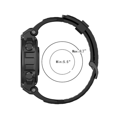 Curea Techsuit W067 pentru Amazfit T-Rex Pro / T-Rex, Neagra