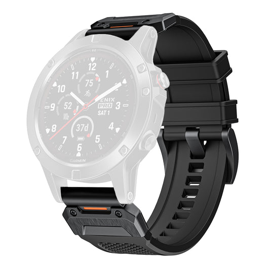 Curea Techsuit W068 pentru Garmin Watch Fenix Series, 26mm, Neagra
