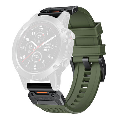 Curea Techsuit W068 pentru Garmin Watch Fenix Series, 26mm, Verde Neagra