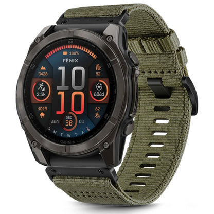 Curea Techsuit W070 pentru Garmin Watch Fenix / Forerunner Series, 22mm, Verde Inchis