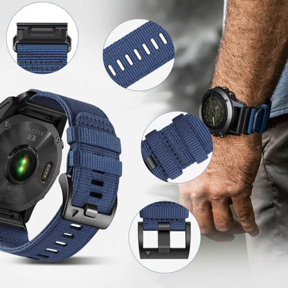 Curea Techsuit W070 pentru Garmin Watch Fenix Series, 26mm, Bleumarin