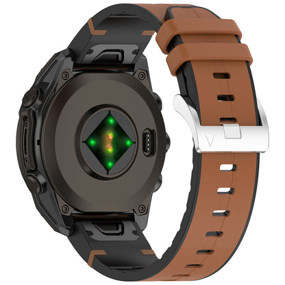Curea Techsuit W071 pentru Garmin Watch Fenix / Forerunner Series, 22mm, Maro