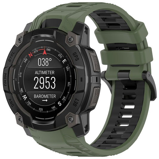 Curea Techsuit W077 pentru Garmin Instinct 3 45mm Solar / Instinct 3 45mm, Verde